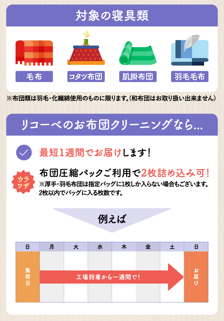 対象の寝具類